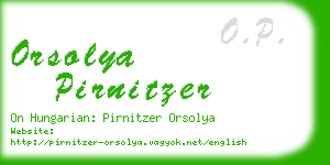 orsolya pirnitzer business card